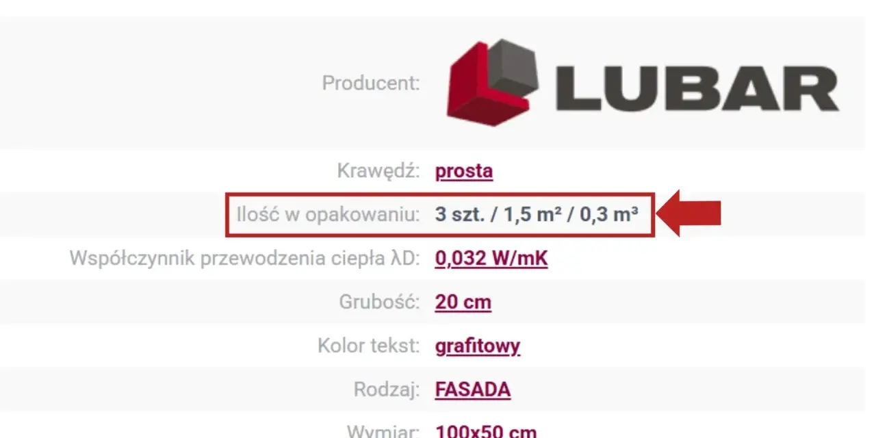 Paczka styropianu 10 m² (3 szt.) od LUBAR, grubość 20 cm, grafitowy, fasada.