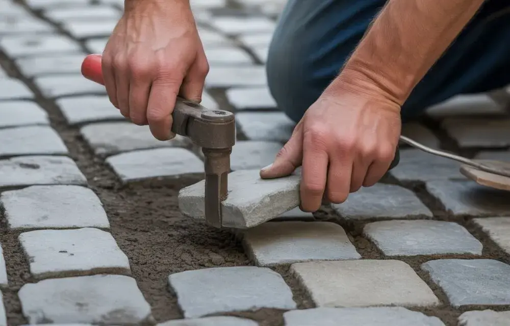 Jak wyciągnąć pojedynczą kostkę brukową bez uszkodzeń sąsiednich elementów