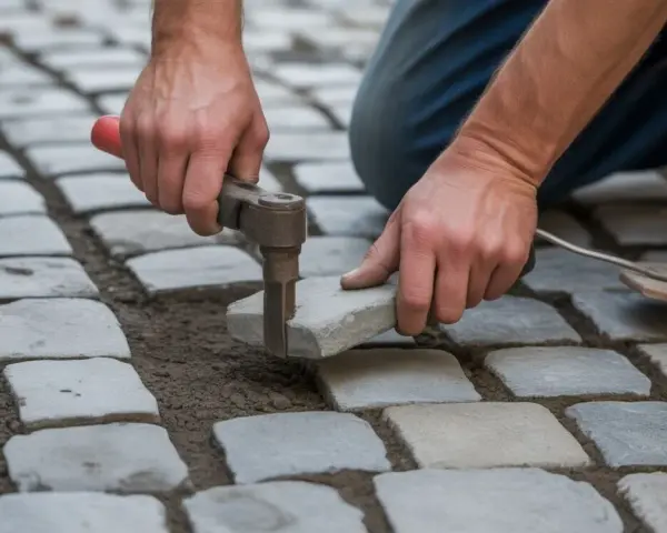 Jak wyciągnąć pojedynczą kostkę brukową bez uszkodzeń sąsiednich elementów