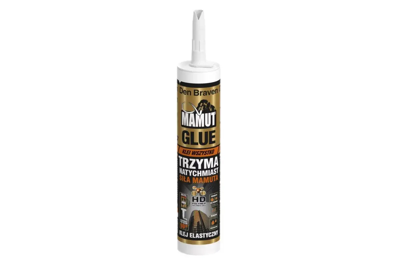 Klej Mamut Glue - do czego? Do wszystkiego! Trzyma natychmiast, siła mamuta. Klej elastyczny.